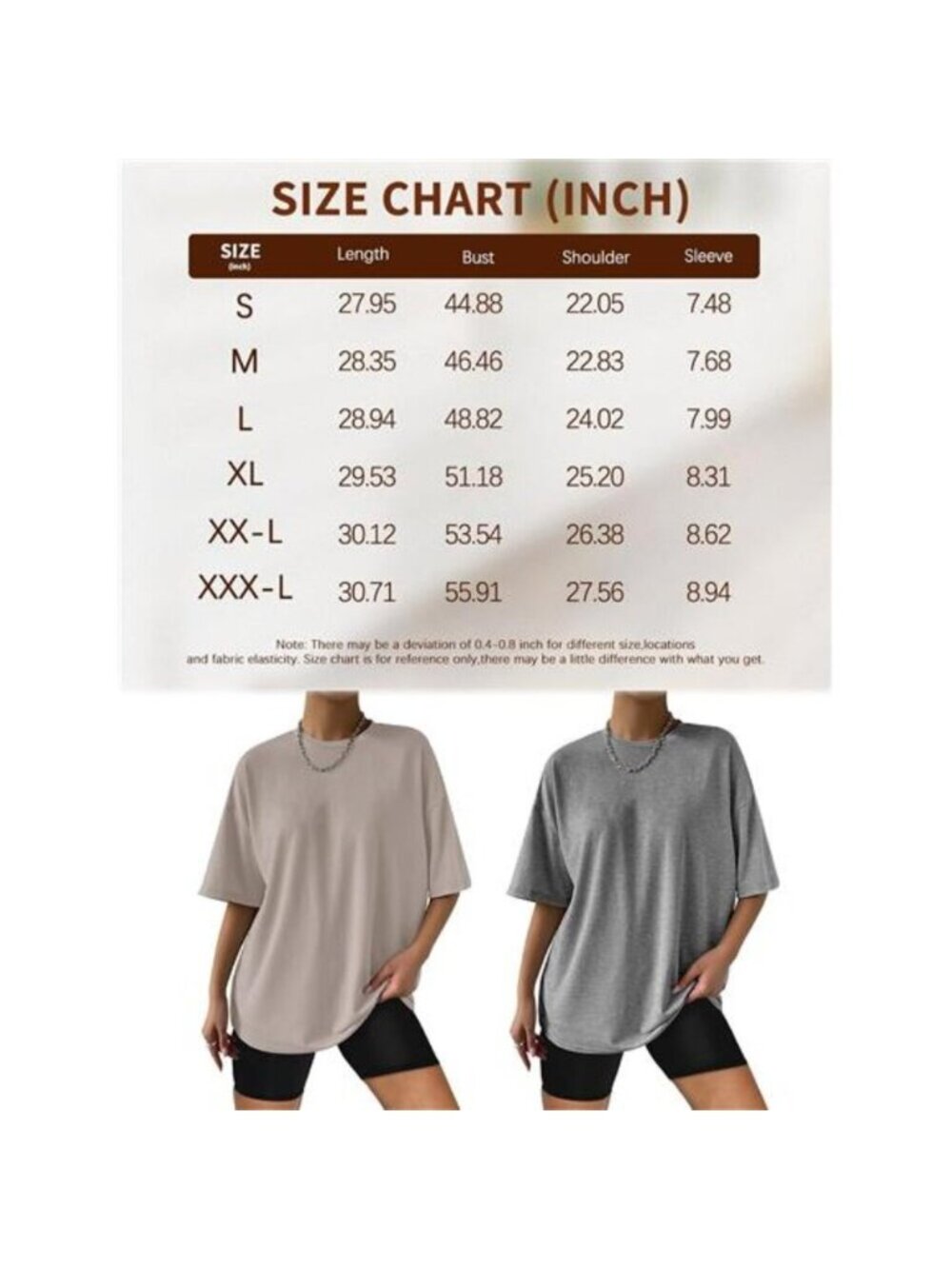 Womens Oversized Spring Summer T Shirts Business Casual Dressy Black Grey - Picture 6 of 6